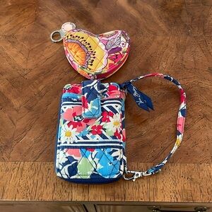 Vera Bradley Wristlet and Coin purse. 2 pieces